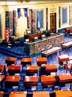 Empty Senate chambers